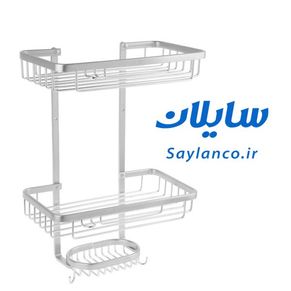 جاشامپو آلومینیومی دوطبقه (قفسه حمام)