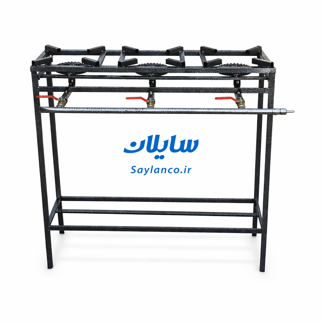 Unt44555225itled-1 اجاق گاز پروفیلی سه قلو(پایه بلند و شیر فلکه ای) سایلان | مخصوص قهوه خانه و خوابگاه | - تصویر 1