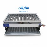 باربیکیو کباب پز گازی 10شعله استیل سایلان |ضمانت دار و با کیفیت| هود دار +سیخ هدیه - تصویر 4